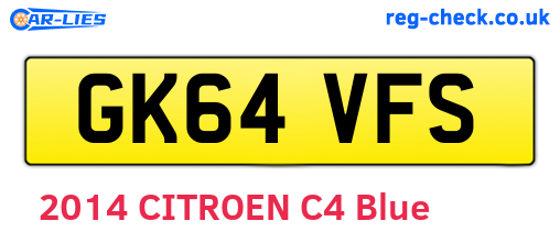 GK64VFS are the vehicle registration plates.