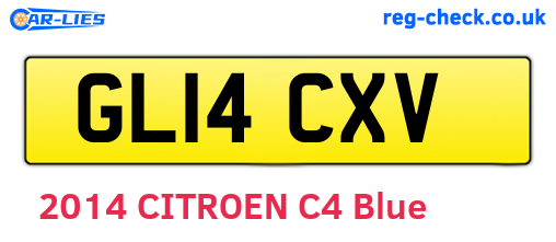 GL14CXV are the vehicle registration plates.