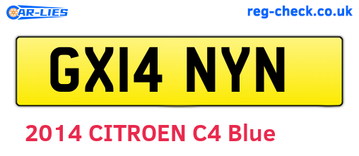 GX14NYN are the vehicle registration plates.