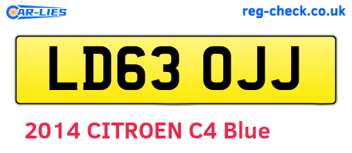 LD63OJJ are the vehicle registration plates.