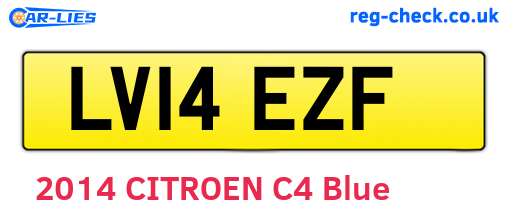 LV14EZF are the vehicle registration plates.