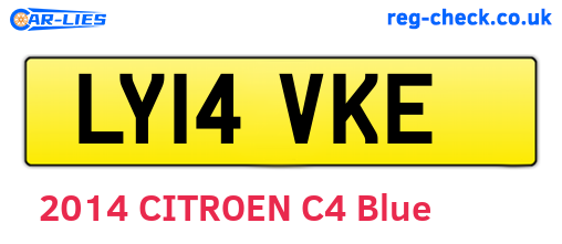 LY14VKE are the vehicle registration plates.