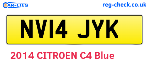 NV14JYK are the vehicle registration plates.