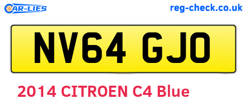 NV64GJO are the vehicle registration plates.