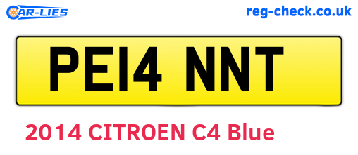 PE14NNT are the vehicle registration plates.