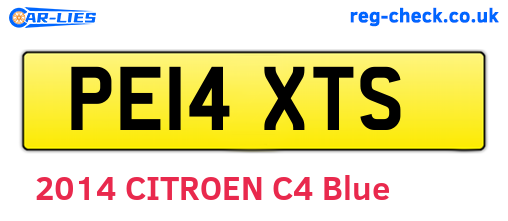 PE14XTS are the vehicle registration plates.