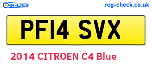 PF14SVX are the vehicle registration plates.