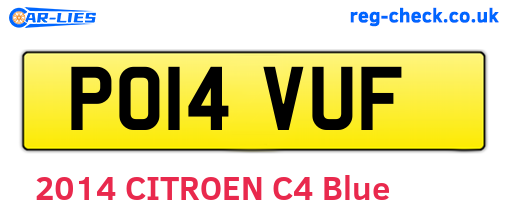 PO14VUF are the vehicle registration plates.