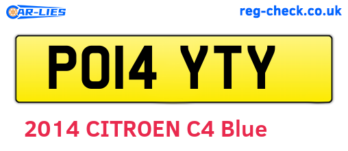 PO14YTY are the vehicle registration plates.