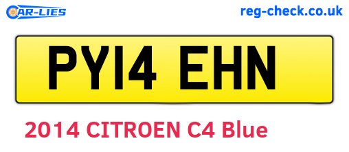 PY14EHN are the vehicle registration plates.