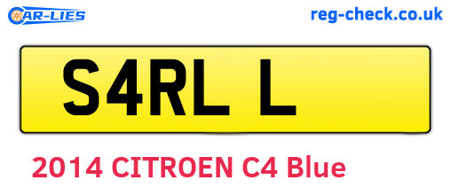 S4RLL are the vehicle registration plates.