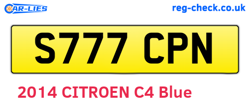 S777CPN are the vehicle registration plates.