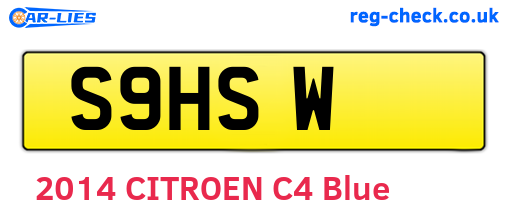 S9HSW are the vehicle registration plates.