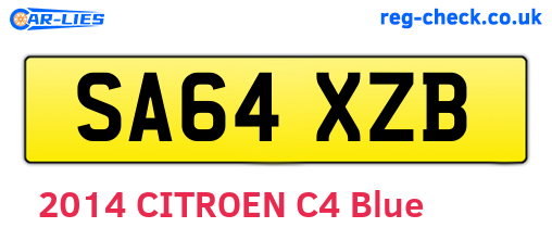 SA64XZB are the vehicle registration plates.