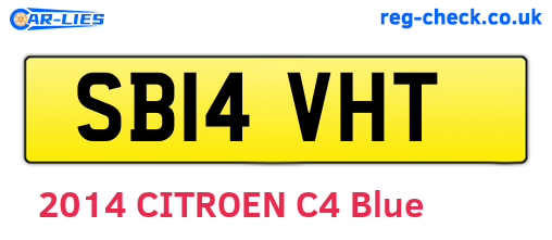 SB14VHT are the vehicle registration plates.