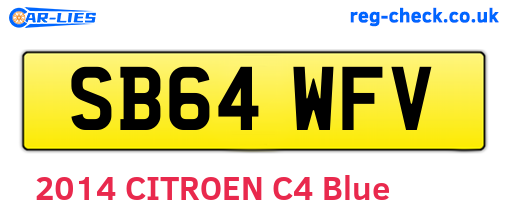 SB64WFV are the vehicle registration plates.