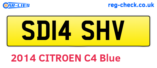 SD14SHV are the vehicle registration plates.