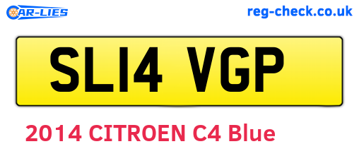 SL14VGP are the vehicle registration plates.