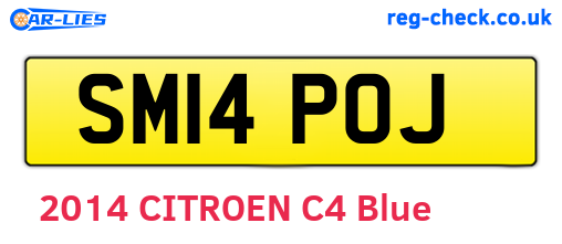 SM14POJ are the vehicle registration plates.