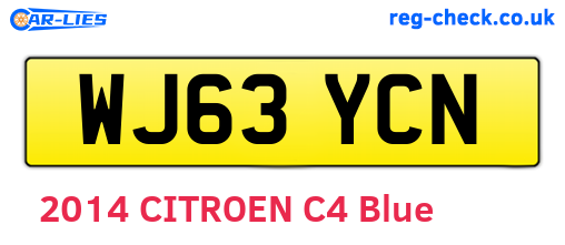 WJ63YCN are the vehicle registration plates.