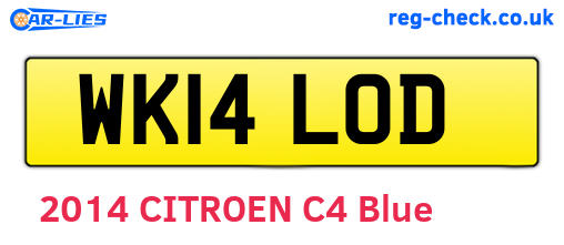 WK14LOD are the vehicle registration plates.