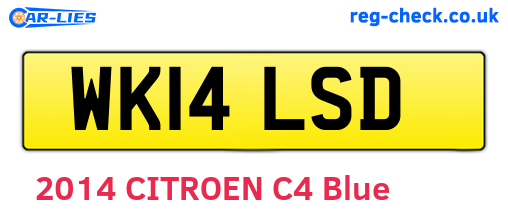 WK14LSD are the vehicle registration plates.