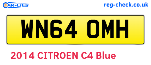WN64OMH are the vehicle registration plates.