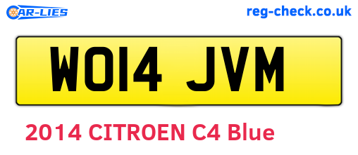 WO14JVM are the vehicle registration plates.