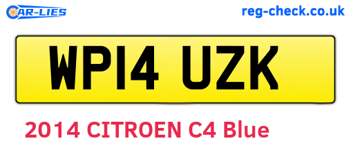 WP14UZK are the vehicle registration plates.