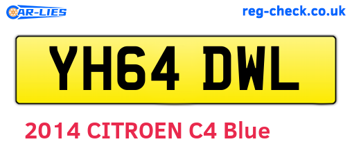YH64DWL are the vehicle registration plates.