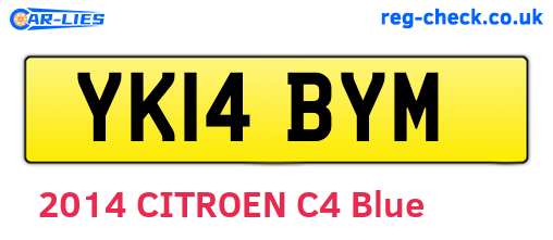 YK14BYM are the vehicle registration plates.