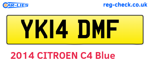 YK14DMF are the vehicle registration plates.