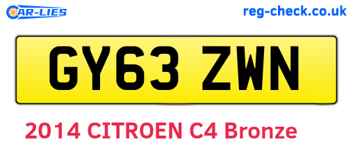GY63ZWN are the vehicle registration plates.