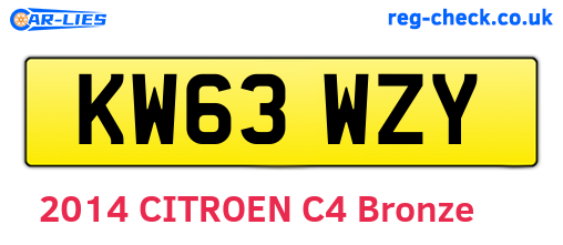 KW63WZY are the vehicle registration plates.