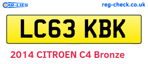 LC63KBK are the vehicle registration plates.