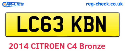 LC63KBN are the vehicle registration plates.