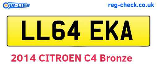 LL64EKA are the vehicle registration plates.