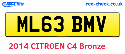 ML63BMV are the vehicle registration plates.
