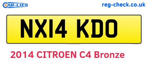 NX14KDO are the vehicle registration plates.