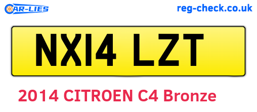 NX14LZT are the vehicle registration plates.