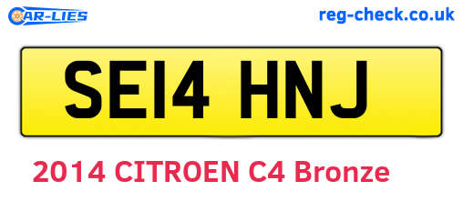 SE14HNJ are the vehicle registration plates.