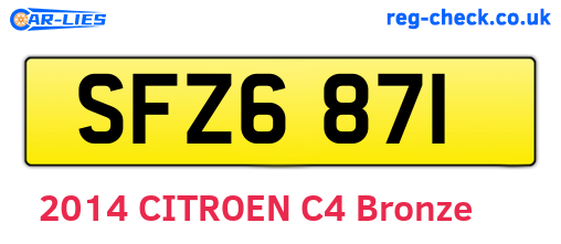 SFZ6871 are the vehicle registration plates.