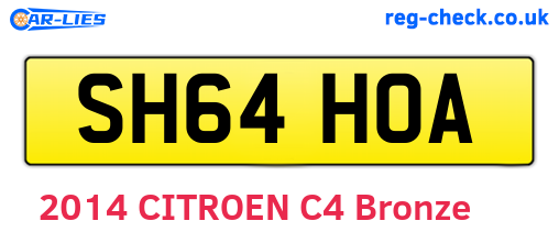 SH64HOA are the vehicle registration plates.