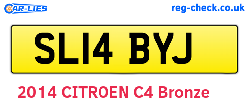 SL14BYJ are the vehicle registration plates.