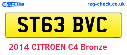 ST63BVC are the vehicle registration plates.