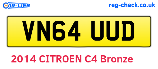 VN64UUD are the vehicle registration plates.