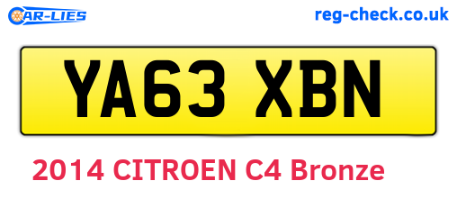 YA63XBN are the vehicle registration plates.