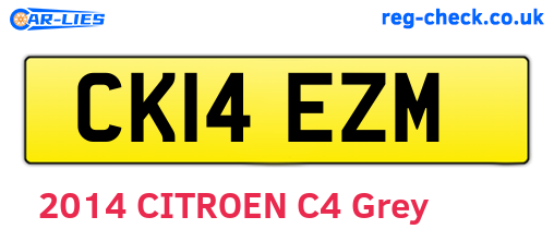 CK14EZM are the vehicle registration plates.