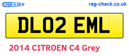 DL02EML are the vehicle registration plates.