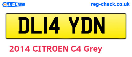 DL14YDN are the vehicle registration plates.